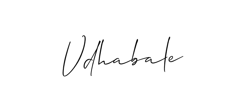 Similarly Allison_Script is the best handwritten signature design. Signature creator online .You can use it as an online autograph creator for name Vdhabale. Vdhabale signature style 2 images and pictures png