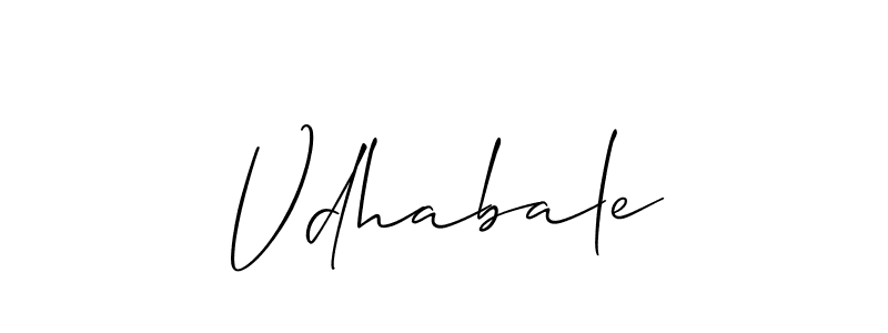It looks lik you need a new signature style for name Vdhabale. Design unique handwritten (Allison_Script) signature with our free signature maker in just a few clicks. Vdhabale signature style 2 images and pictures png