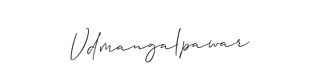 Use a signature maker to create a handwritten signature online. With this signature software, you can design (Allison_Script) your own signature for name Vdmangalpawar. Vdmangalpawar signature style 2 images and pictures png