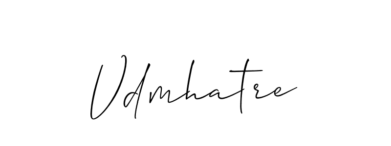 Design your own signature with our free online signature maker. With this signature software, you can create a handwritten (Allison_Script) signature for name Vdmhatre. Vdmhatre signature style 2 images and pictures png