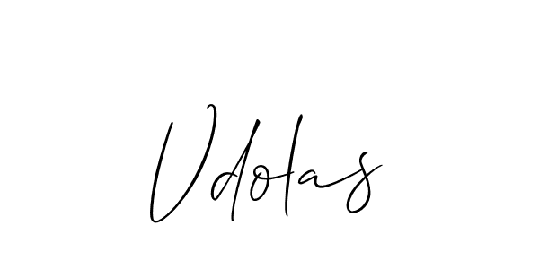 Design your own signature with our free online signature maker. With this signature software, you can create a handwritten (Allison_Script) signature for name Vdolas. Vdolas signature style 2 images and pictures png