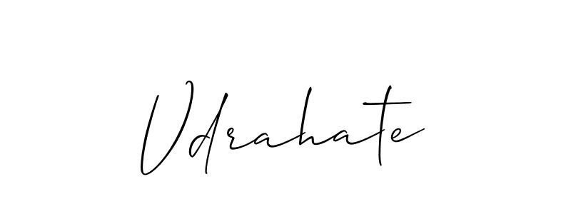 How to make Vdrahate signature? Allison_Script is a professional autograph style. Create handwritten signature for Vdrahate name. Vdrahate signature style 2 images and pictures png