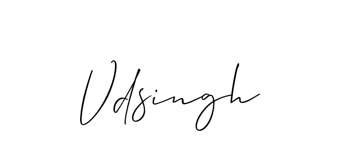 Make a beautiful signature design for name Vdsingh. With this signature (Allison_Script) style, you can create a handwritten signature for free. Vdsingh signature style 2 images and pictures png