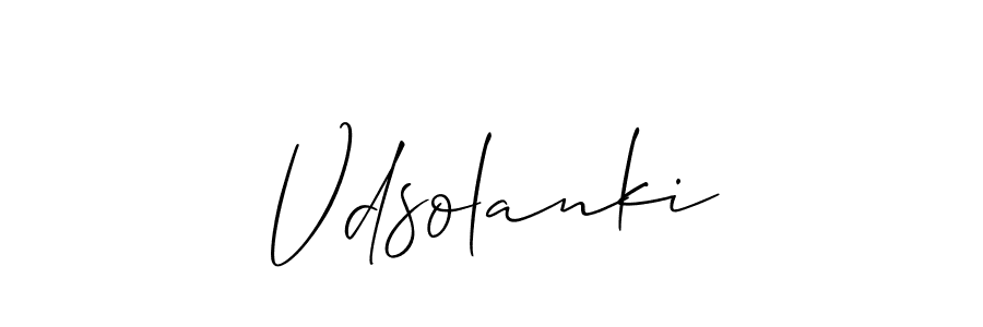 Design your own signature with our free online signature maker. With this signature software, you can create a handwritten (Allison_Script) signature for name Vdsolanki. Vdsolanki signature style 2 images and pictures png