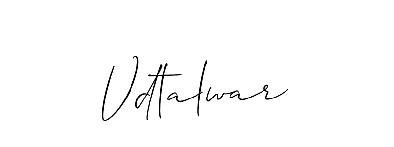 if you are searching for the best signature style for your name Vdtalwar. so please give up your signature search. here we have designed multiple signature styles  using Allison_Script. Vdtalwar signature style 2 images and pictures png