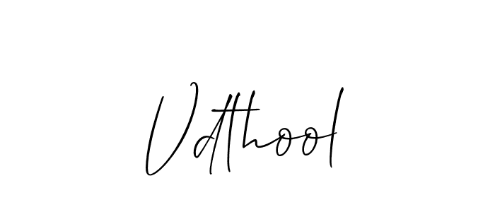 Create a beautiful signature design for name Vdthool. With this signature (Allison_Script) fonts, you can make a handwritten signature for free. Vdthool signature style 2 images and pictures png