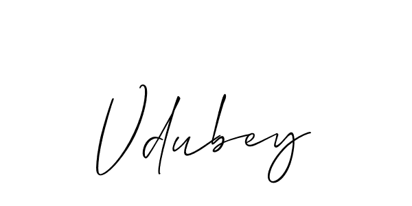 Best and Professional Signature Style for Vdubey. Allison_Script Best Signature Style Collection. Vdubey signature style 2 images and pictures png