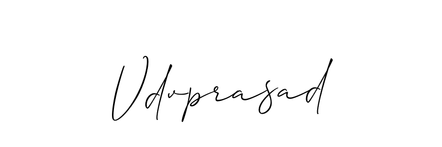 Similarly Allison_Script is the best handwritten signature design. Signature creator online .You can use it as an online autograph creator for name Vdvprasad. Vdvprasad signature style 2 images and pictures png