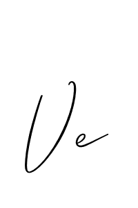 Make a beautiful signature design for name Ve. With this signature (Allison_Script) style, you can create a handwritten signature for free. Ve signature style 2 images and pictures png