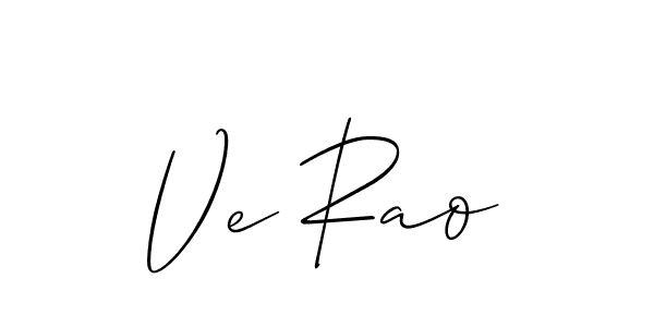 How to make Ve Rao name signature. Use Allison_Script style for creating short signs online. This is the latest handwritten sign. Ve Rao signature style 2 images and pictures png