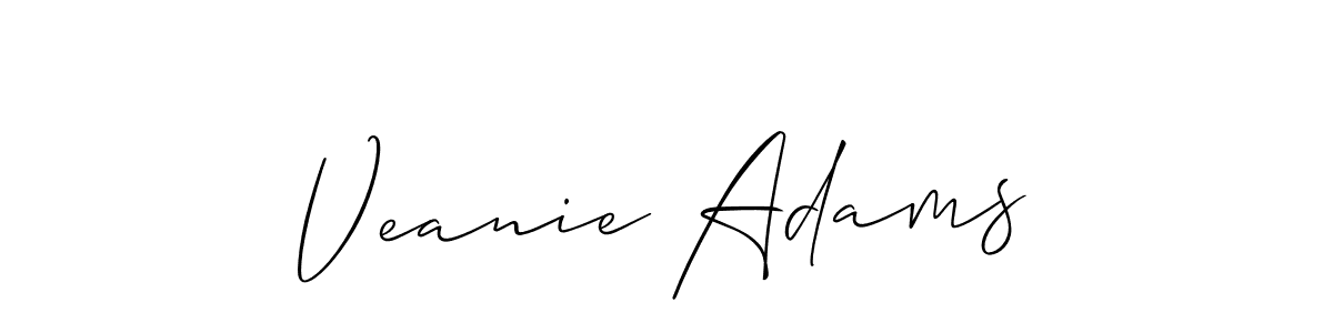 Also You can easily find your signature by using the search form. We will create Veanie Adams name handwritten signature images for you free of cost using Allison_Script sign style. Veanie Adams signature style 2 images and pictures png