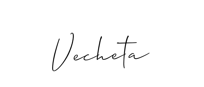 Create a beautiful signature design for name Vecheta. With this signature (Allison_Script) fonts, you can make a handwritten signature for free. Vecheta signature style 2 images and pictures png