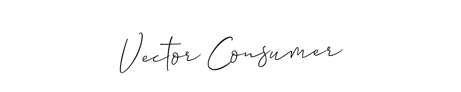 Design your own signature with our free online signature maker. With this signature software, you can create a handwritten (Allison_Script) signature for name Vector Consumer. Vector Consumer signature style 2 images and pictures png