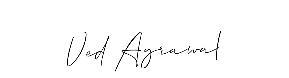 Also we have Ved Agrawal name is the best signature style. Create professional handwritten signature collection using Allison_Script autograph style. Ved Agrawal signature style 2 images and pictures png
