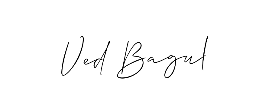 Make a short Ved Bagul signature style. Manage your documents anywhere anytime using Allison_Script. Create and add eSignatures, submit forms, share and send files easily. Ved Bagul signature style 2 images and pictures png