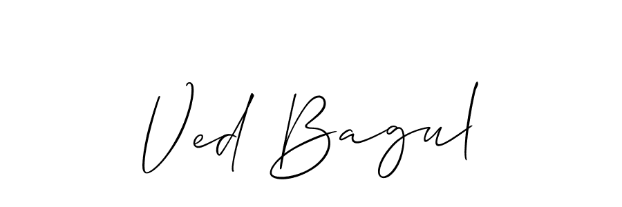 Create a beautiful signature design for name Ved Bagul. With this signature (Allison_Script) fonts, you can make a handwritten signature for free. Ved Bagul signature style 2 images and pictures png