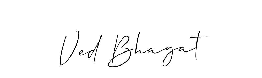 How to Draw Ved Bhagat signature style? Allison_Script is a latest design signature styles for name Ved Bhagat. Ved Bhagat signature style 2 images and pictures png