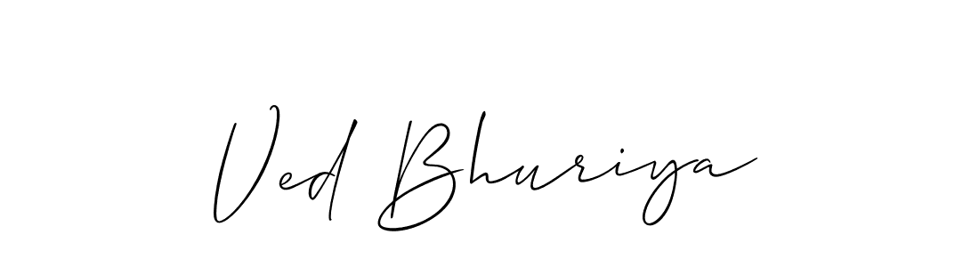 Make a short Ved Bhuriya signature style. Manage your documents anywhere anytime using Allison_Script. Create and add eSignatures, submit forms, share and send files easily. Ved Bhuriya signature style 2 images and pictures png