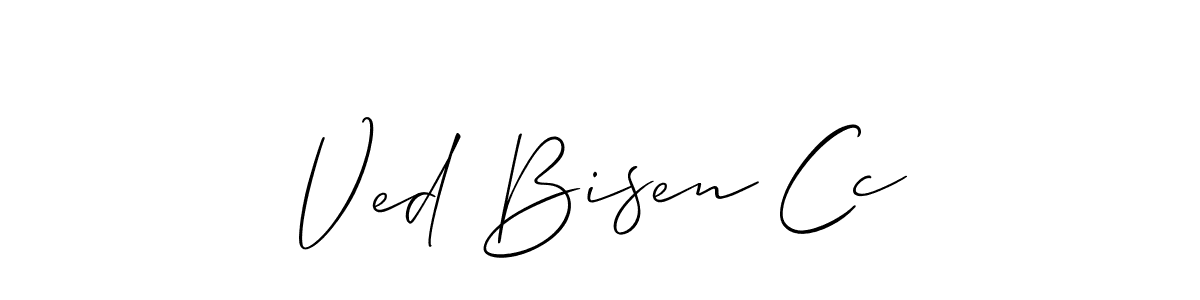 How to make Ved Bisen Cc signature? Allison_Script is a professional autograph style. Create handwritten signature for Ved Bisen Cc name. Ved Bisen Cc signature style 2 images and pictures png