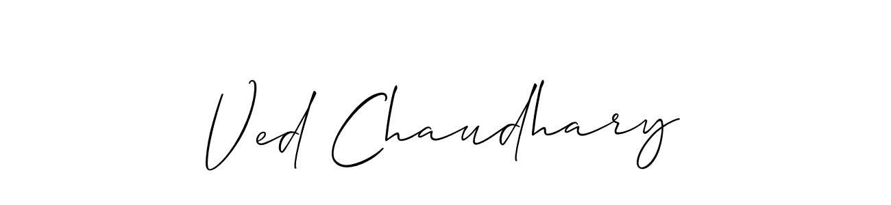 Once you've used our free online signature maker to create your best signature Allison_Script style, it's time to enjoy all of the benefits that Ved Chaudhary name signing documents. Ved Chaudhary signature style 2 images and pictures png