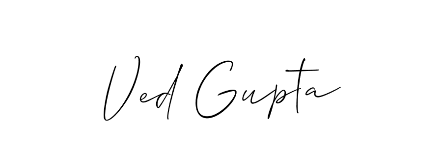 The best way (Allison_Script) to make a short signature is to pick only two or three words in your name. The name Ved Gupta include a total of six letters. For converting this name. Ved Gupta signature style 2 images and pictures png
