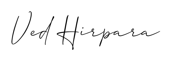 Make a beautiful signature design for name Ved Hirpara. Use this online signature maker to create a handwritten signature for free. Ved Hirpara signature style 2 images and pictures png