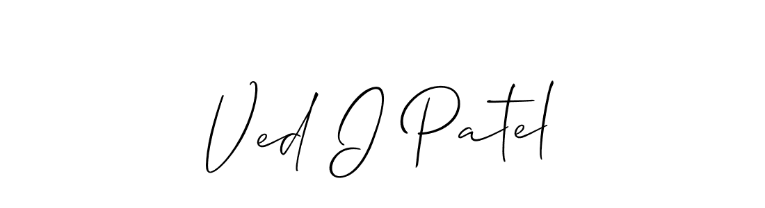 It looks lik you need a new signature style for name Ved I Patel. Design unique handwritten (Allison_Script) signature with our free signature maker in just a few clicks. Ved I Patel signature style 2 images and pictures png