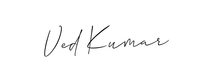 Use a signature maker to create a handwritten signature online. With this signature software, you can design (Allison_Script) your own signature for name Ved Kumar. Ved Kumar signature style 2 images and pictures png