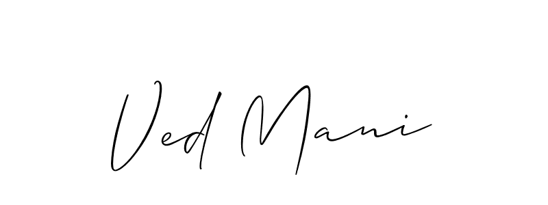 Best and Professional Signature Style for Ved Mani. Allison_Script Best Signature Style Collection. Ved Mani signature style 2 images and pictures png