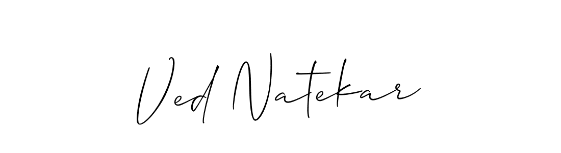 Similarly Allison_Script is the best handwritten signature design. Signature creator online .You can use it as an online autograph creator for name Ved Natekar. Ved Natekar signature style 2 images and pictures png