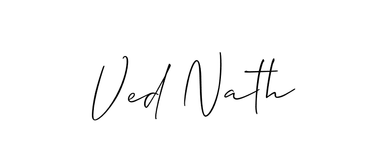 It looks lik you need a new signature style for name Ved Nath. Design unique handwritten (Allison_Script) signature with our free signature maker in just a few clicks. Ved Nath signature style 2 images and pictures png