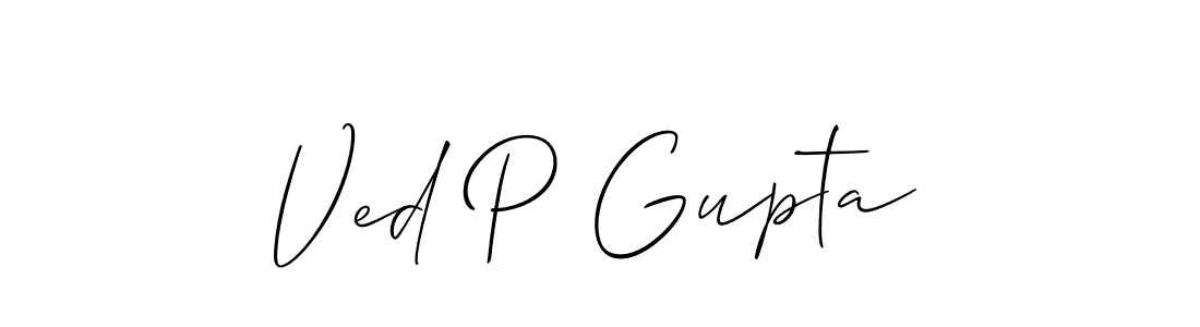 You can use this online signature creator to create a handwritten signature for the name Ved P Gupta. This is the best online autograph maker. Ved P Gupta signature style 2 images and pictures png