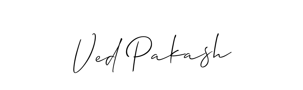 You should practise on your own different ways (Allison_Script) to write your name (Ved Pakash) in signature. don't let someone else do it for you. Ved Pakash signature style 2 images and pictures png
