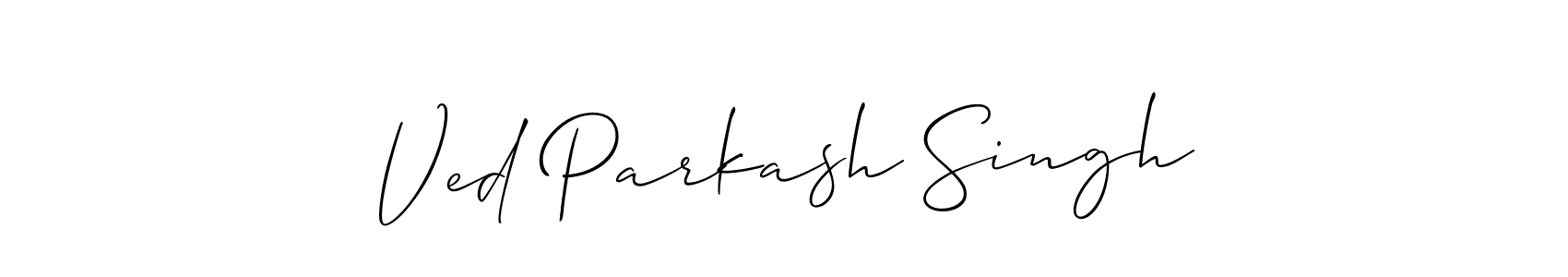 How to make Ved Parkash Singh signature? Allison_Script is a professional autograph style. Create handwritten signature for Ved Parkash Singh name. Ved Parkash Singh signature style 2 images and pictures png