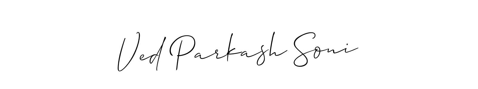 Also You can easily find your signature by using the search form. We will create Ved Parkash Soni name handwritten signature images for you free of cost using Allison_Script sign style. Ved Parkash Soni signature style 2 images and pictures png