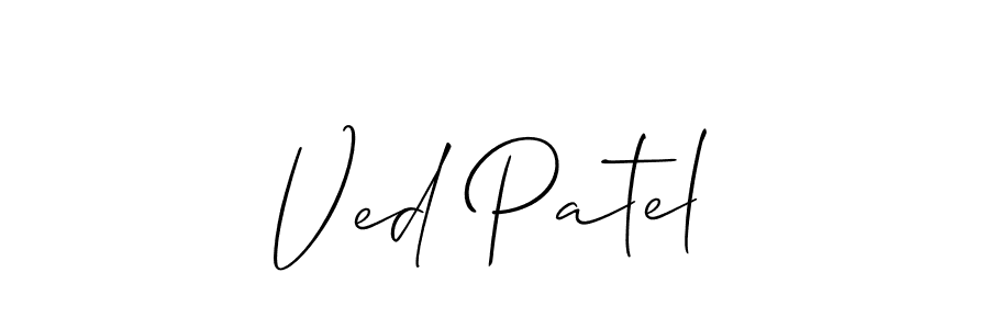 How to make Ved Patel signature? Allison_Script is a professional autograph style. Create handwritten signature for Ved Patel name. Ved Patel signature style 2 images and pictures png