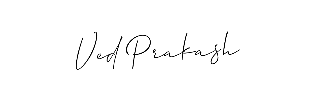 Also we have Ved Prakash name is the best signature style. Create professional handwritten signature collection using Allison_Script autograph style. Ved Prakash signature style 2 images and pictures png