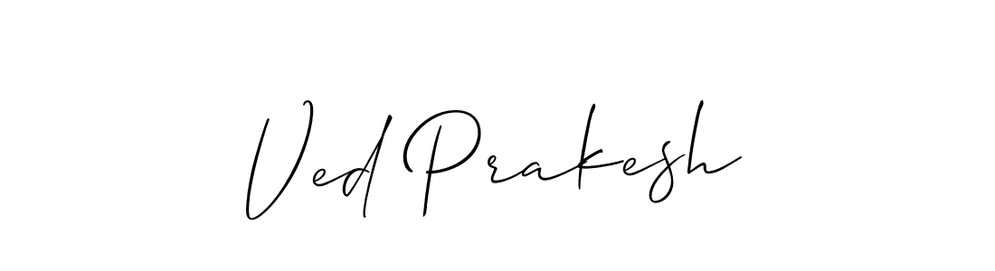 Create a beautiful signature design for name Ved Prakesh. With this signature (Allison_Script) fonts, you can make a handwritten signature for free. Ved Prakesh signature style 2 images and pictures png