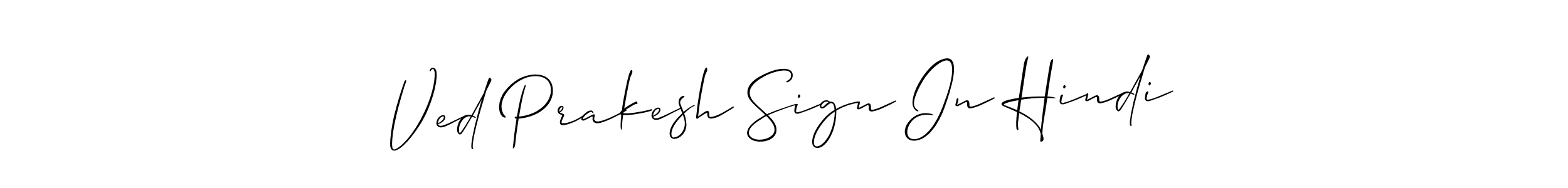 Similarly Allison_Script is the best handwritten signature design. Signature creator online .You can use it as an online autograph creator for name Ved Prakesh Sign In Hindi. Ved Prakesh Sign In Hindi signature style 2 images and pictures png