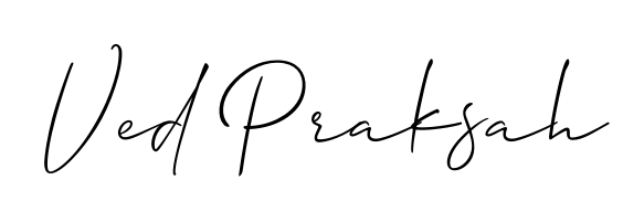 The Allison_Script handwriting style adds charm and authenticity to name Ved Praksah. A wonderful choice for personal thank-you notes. Ved Praksah signature style 2 images and pictures png