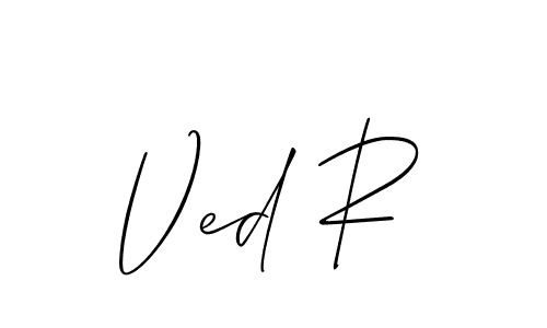 How to make Ved R signature? Allison_Script is a professional autograph style. Create handwritten signature for Ved R name. Ved R signature style 2 images and pictures png