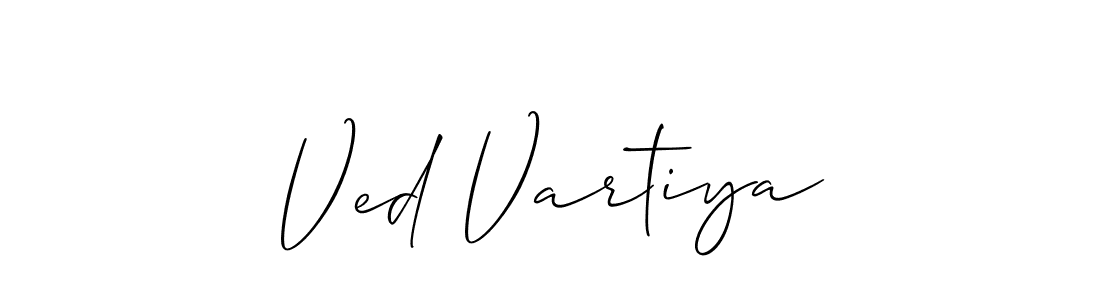 You can use this online signature creator to create a handwritten signature for the name Ved Vartiya. This is the best online autograph maker. Ved Vartiya signature style 2 images and pictures png