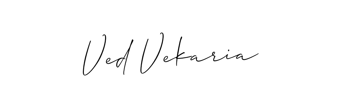 Best and Professional Signature Style for Ved Vekaria. Allison_Script Best Signature Style Collection. Ved Vekaria signature style 2 images and pictures png