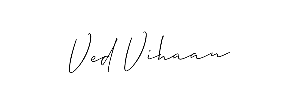 Check out images of Autograph of Ved Vihaan name. Actor Ved Vihaan Signature Style. Allison_Script is a professional sign style online. Ved Vihaan signature style 2 images and pictures png