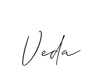 How to make Veda signature? Allison_Script is a professional autograph style. Create handwritten signature for Veda name. Veda signature style 2 images and pictures png