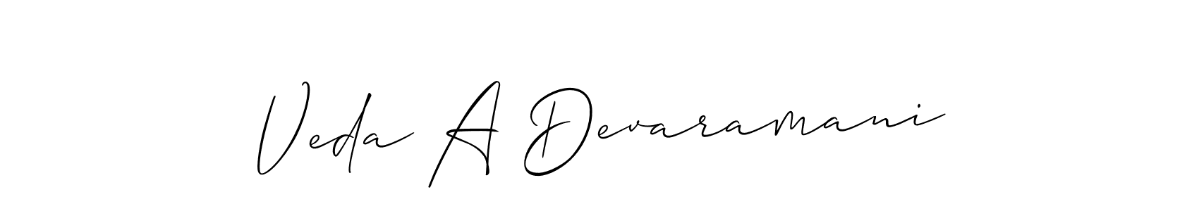 Also we have Veda A Devaramani name is the best signature style. Create professional handwritten signature collection using Allison_Script autograph style. Veda A Devaramani signature style 2 images and pictures png