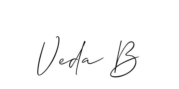 How to make Veda B signature? Allison_Script is a professional autograph style. Create handwritten signature for Veda B name. Veda B signature style 2 images and pictures png