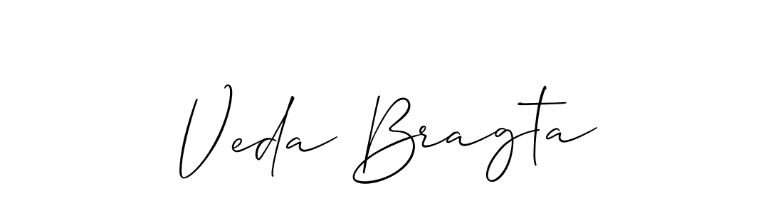 Use a signature maker to create a handwritten signature online. With this signature software, you can design (Allison_Script) your own signature for name Veda Bragta. Veda Bragta signature style 2 images and pictures png