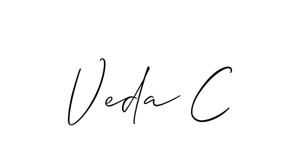 How to make Veda C name signature. Use Allison_Script style for creating short signs online. This is the latest handwritten sign. Veda C signature style 2 images and pictures png