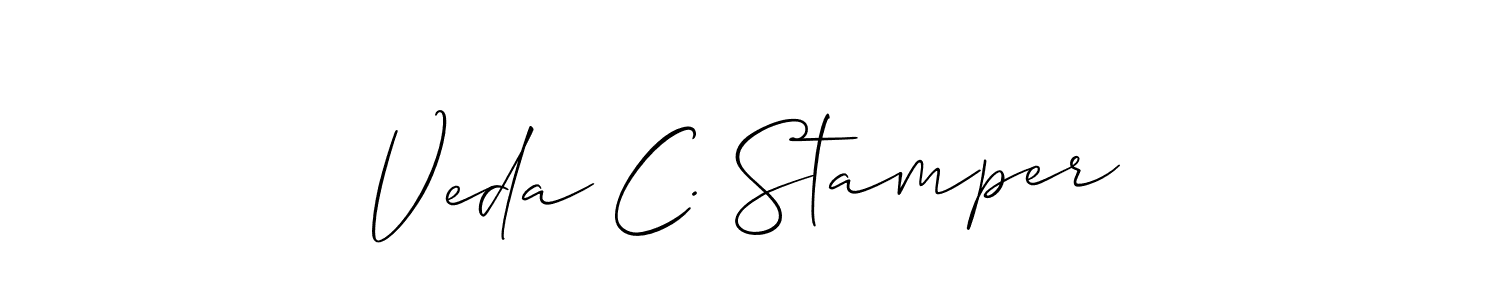 Best and Professional Signature Style for Veda C. Stamper. Allison_Script Best Signature Style Collection. Veda C. Stamper signature style 2 images and pictures png